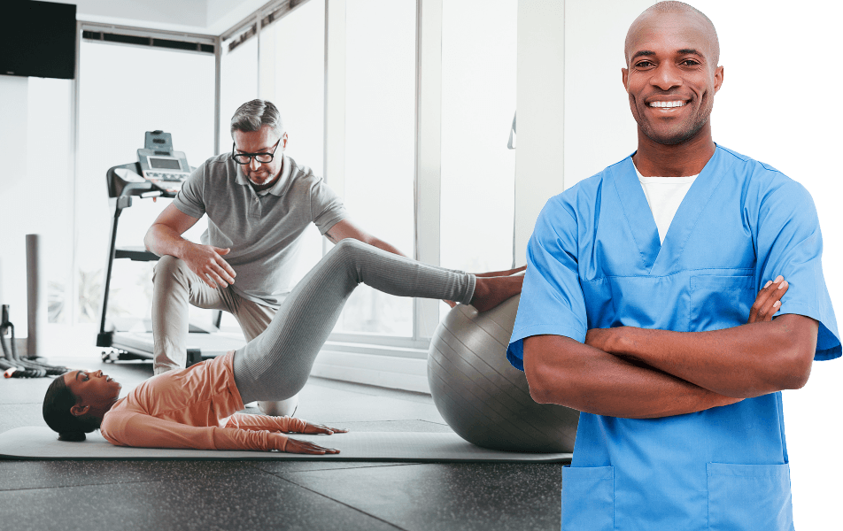 physio patient core strength training