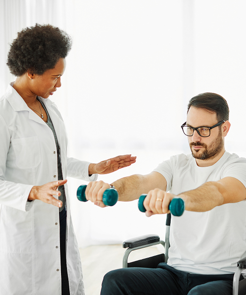 physio wheelchair guided exercise